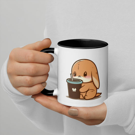 Mug with Color Inside Some Bunny Loves Coffee